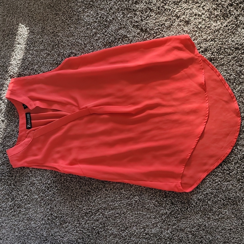 7th Avenue XS Coral Sleeveless Blouse